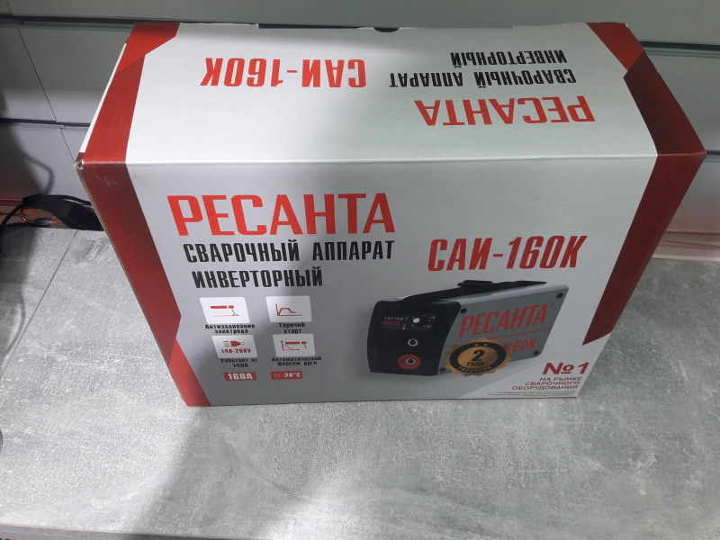 Сварочный аппарат - инвертор ММА Ресанта САИ 160К Новый